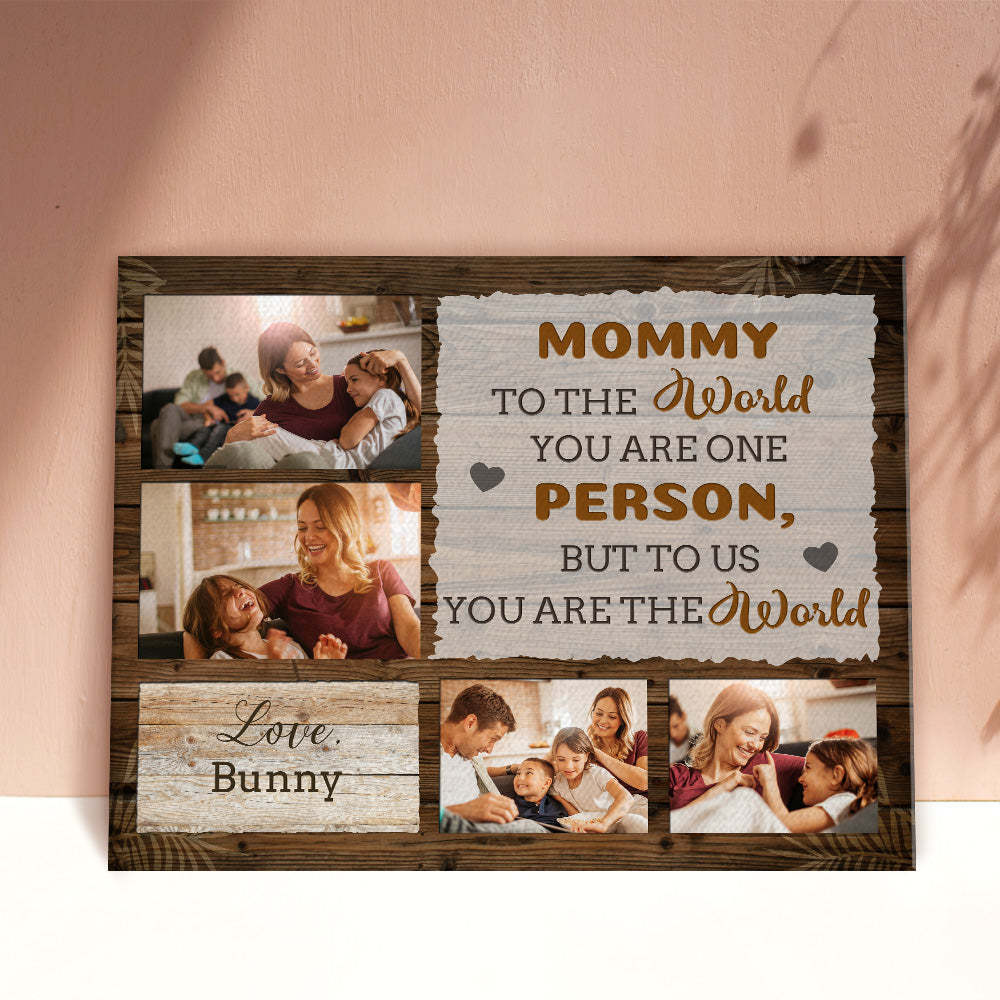 Custom Photo Wall Decor Painting Canvas Art Gift Idea Personalised Photo Gift For Mum Canvas - MyFaceBoxerUK