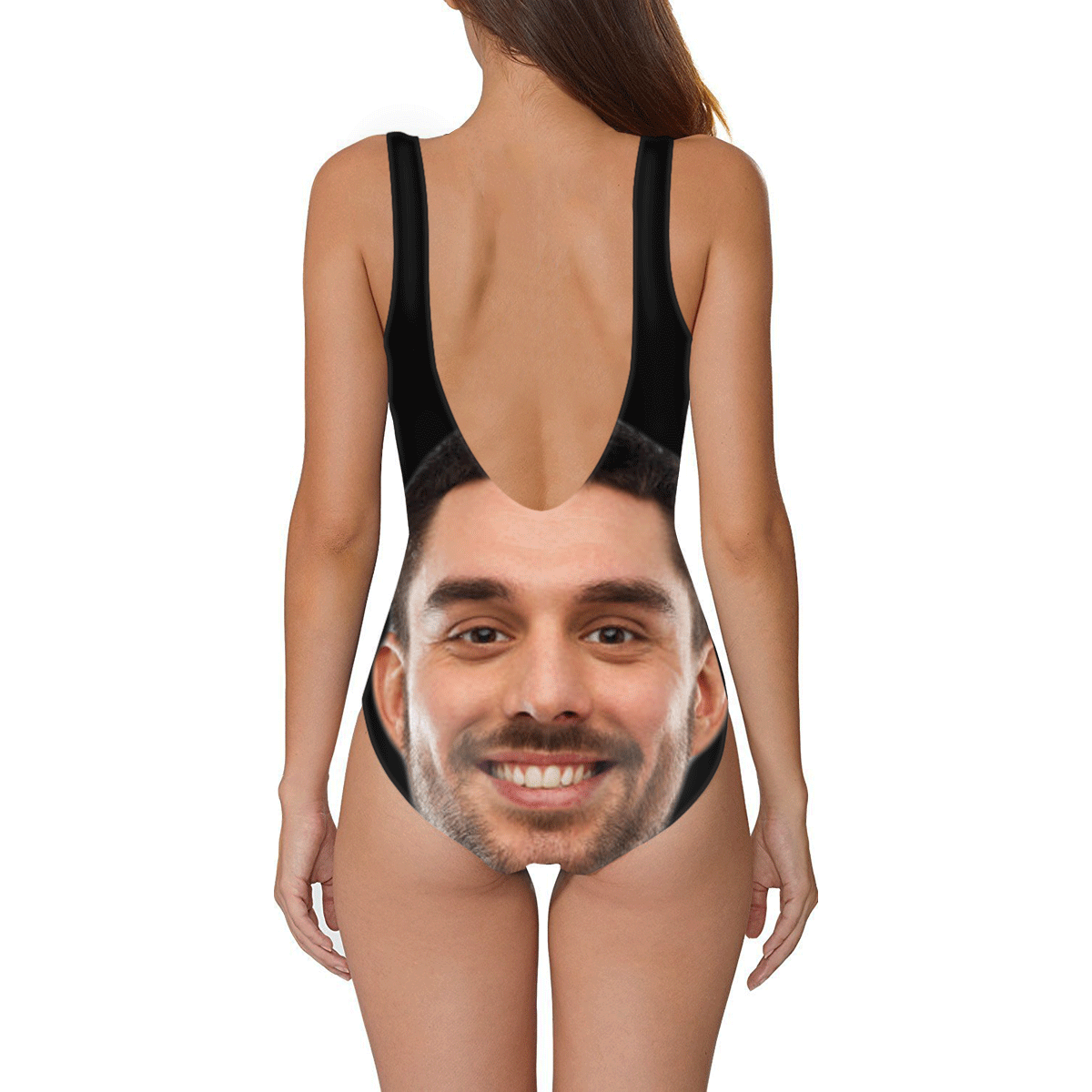 Custom One Face Boyfriend Women's Slip Swimsuit Gift for Her - MyFaceBoxerUK