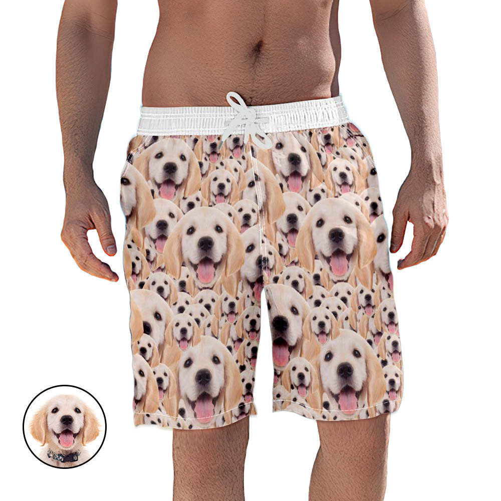 Custom Cute Face Dog Photo Man's Swim Trunk - MyFaceBoxerUK