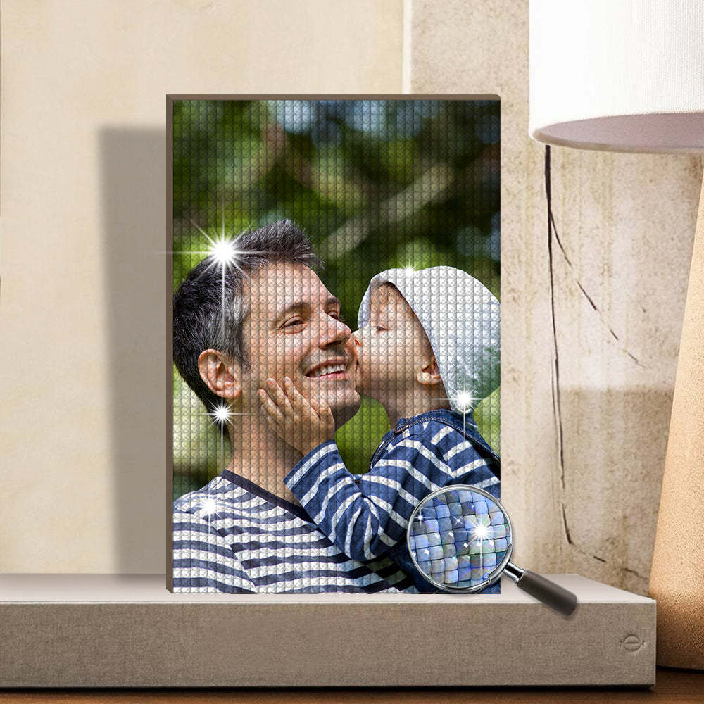 5D Custom Diamond Painting Full Square Round Rhinestone Unique Gifts 20*30cm - Father's Day Gifts - MyFaceBoxerUK