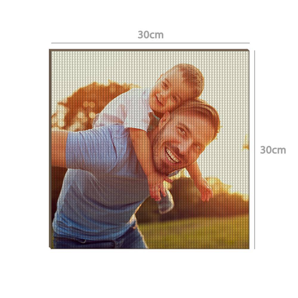 Custom Diamond Painting DIY Diamond Painting Kit Full Square Round Rhinestone Unique Gifts 30*30cm - Love Dad - MyFaceBoxerUK
