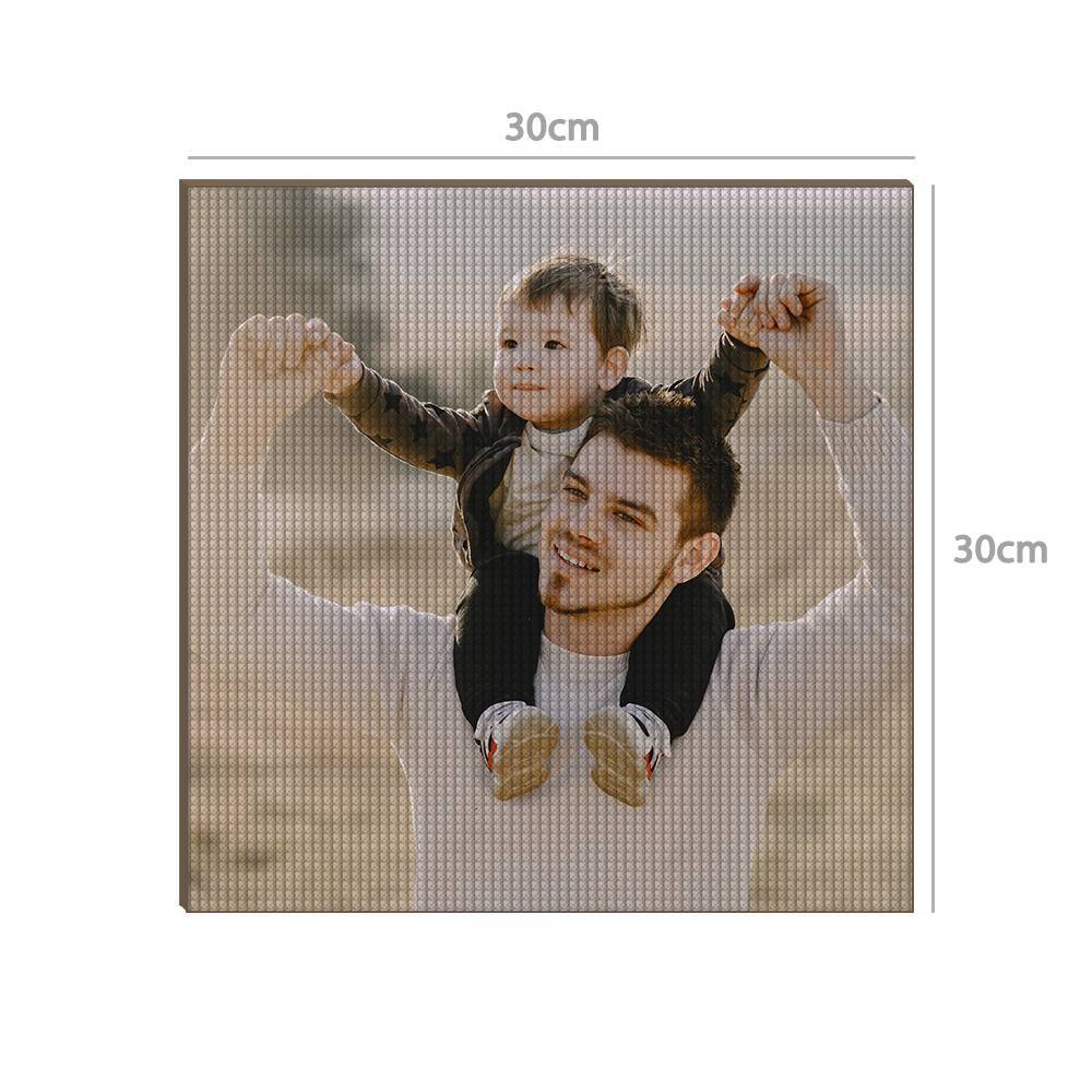 Custom Diamond Painting DIY Diamond Painting Kit Full Square Round Rhinestone Unique Gifts 30*30cm - Love Dad - MyFaceBoxerUK