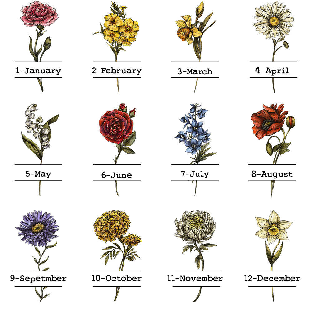 Personalized Birth Month Flower Pillow With Name Vintage Grandma's Garden Pillow Gift For Grandma Mom - MyFaceBoxerUK