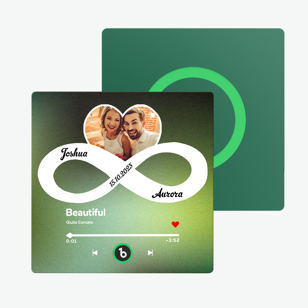 Custom Music Fridge Magnet with Colorful Frame Personalized Album Infinite Love Fridge Magnet That Can Be Played Song Ideal Gift for Couple	 - MyFaceBoxerUK