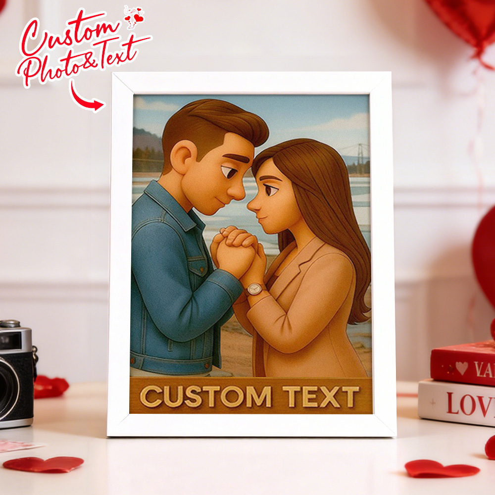 Personalized Couple Photo Cartoon Frame Wall Decorations