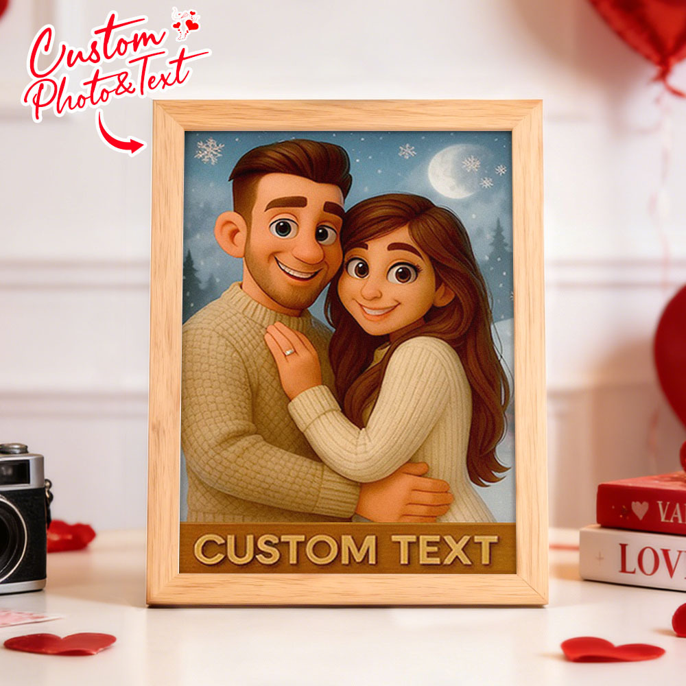 Personalized Couple Photo Cartoon Frame Wall Decorations