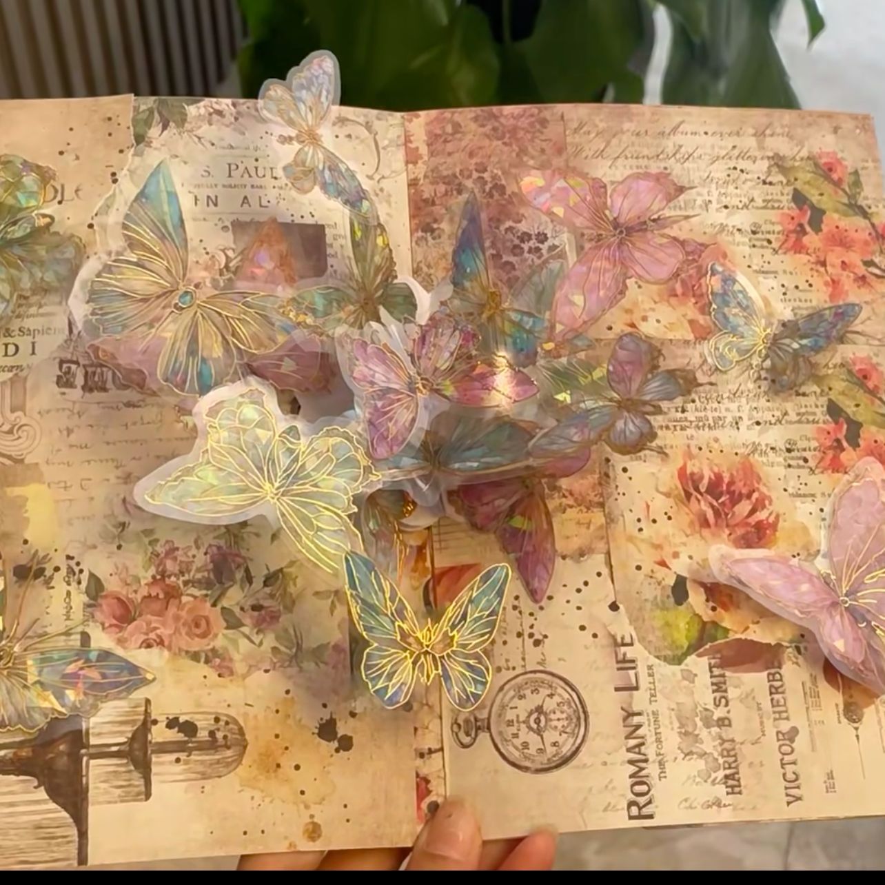 Colorful Butterfly 3D Book DIY Material Package Handmade DIY Gift for Girlfriend - MyfaceboxerUK