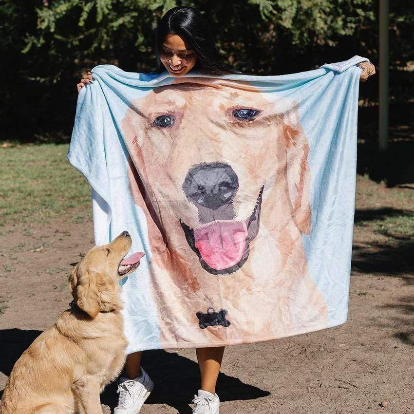 Custom Print Blanket Pet Portraits Blanket - MyFaceBoxerUK