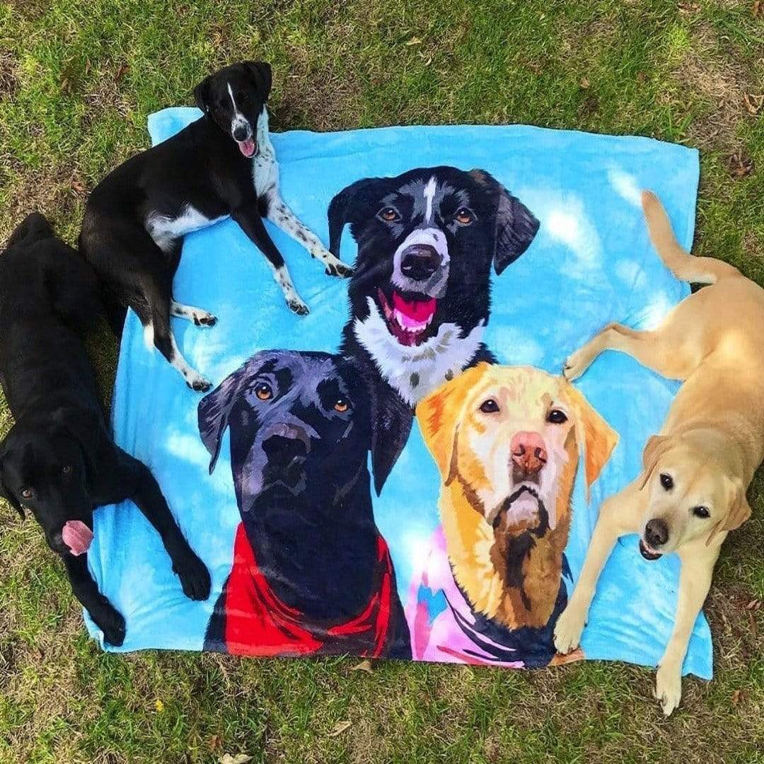 Custom Print Blanket Personalised Pet Photo Blanket - MyFaceBoxerUK