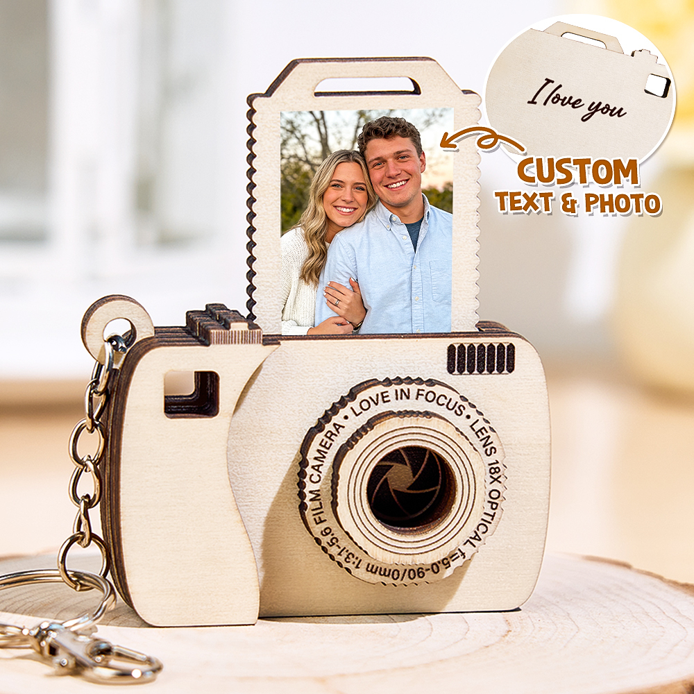 Gifts for Mother Mini Camera Photo Keychain Customizable Photo Frame Keychain