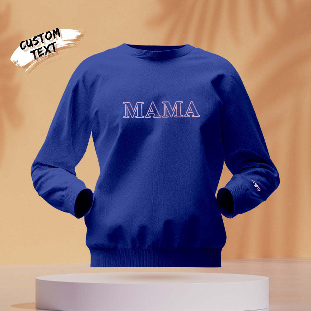 Custom Engraved Round Neck Sweater Creative Embroidery Fashion Gifts - MyFaceBoxerUK