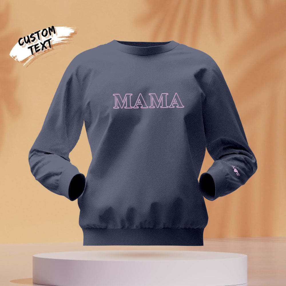 Custom Engraved Round Neck Sweater Creative Embroidery Fashion Gifts - MyFaceBoxerUK
