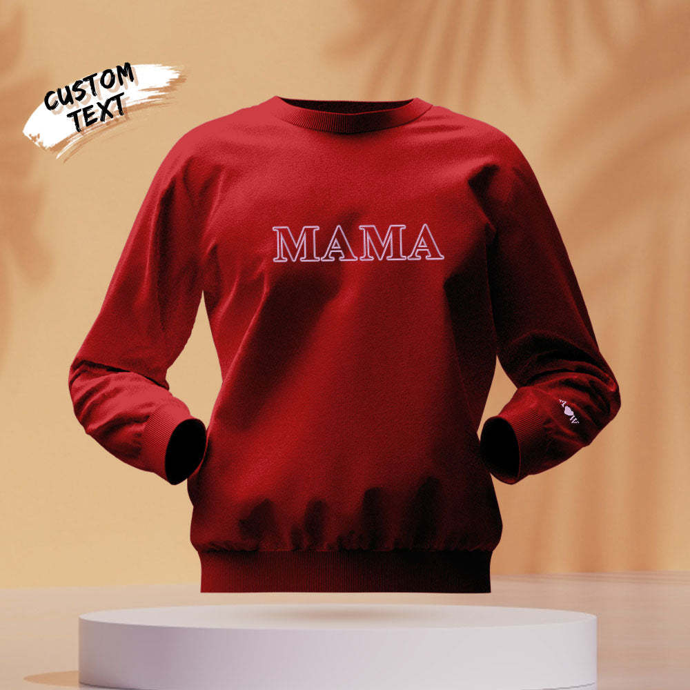 Custom Engraved Round Neck Sweater Creative Embroidery Fashion Gifts - MyFaceBoxerUK