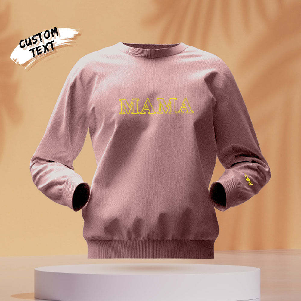 Custom Engraved Round Neck Sweater Creative Embroidery Fashion Gifts - MyFaceBoxerUK