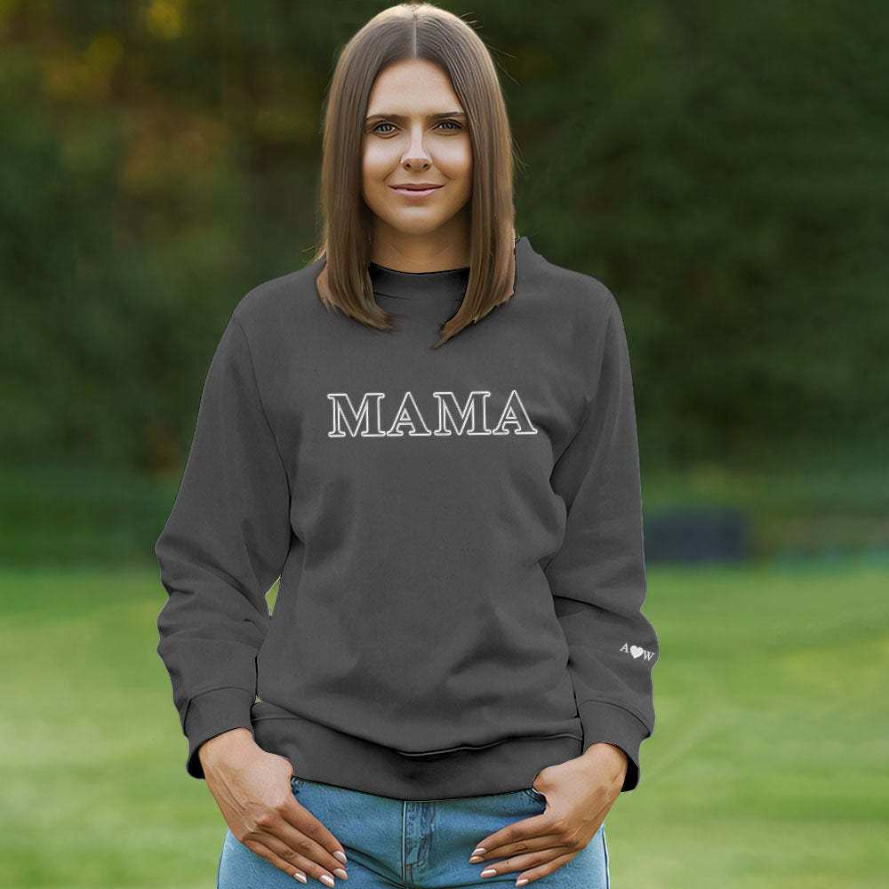 Custom Engraved Round Neck Sweater Creative Embroidery Fashion Gifts - MyFaceBoxerUK