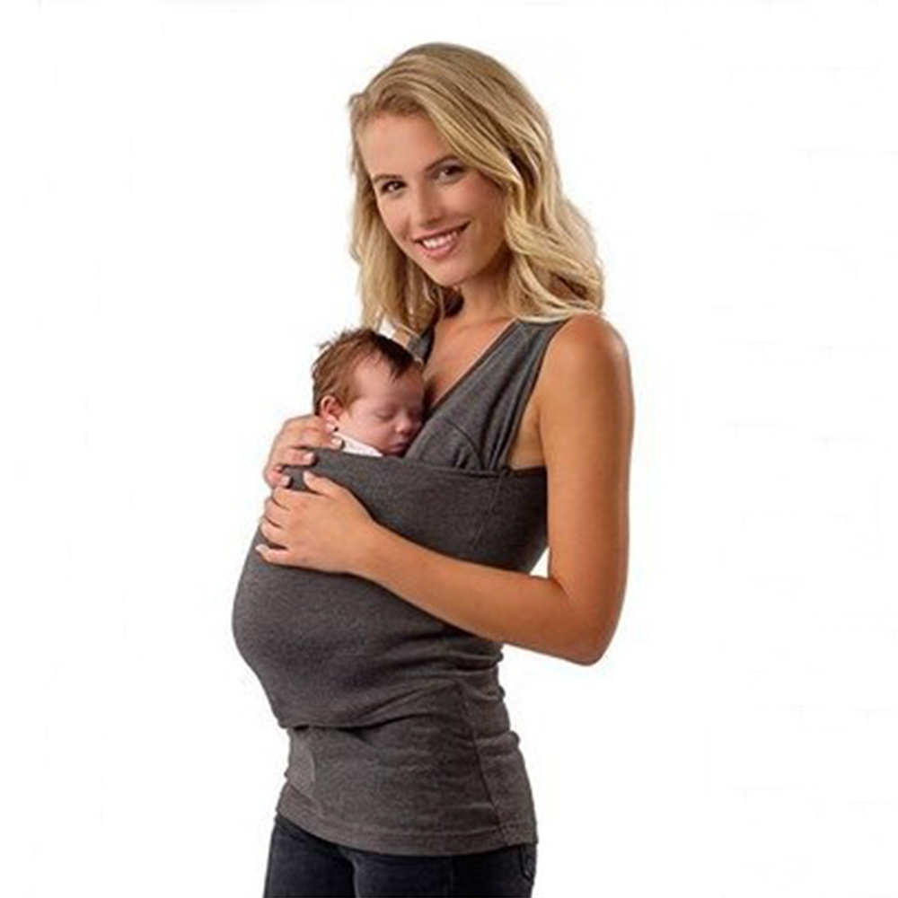 Dad And Mom Kangaroo Carrier Shirt Mens Top Women's Slim Tee Versatile Use Convenient Pockets T-shirt