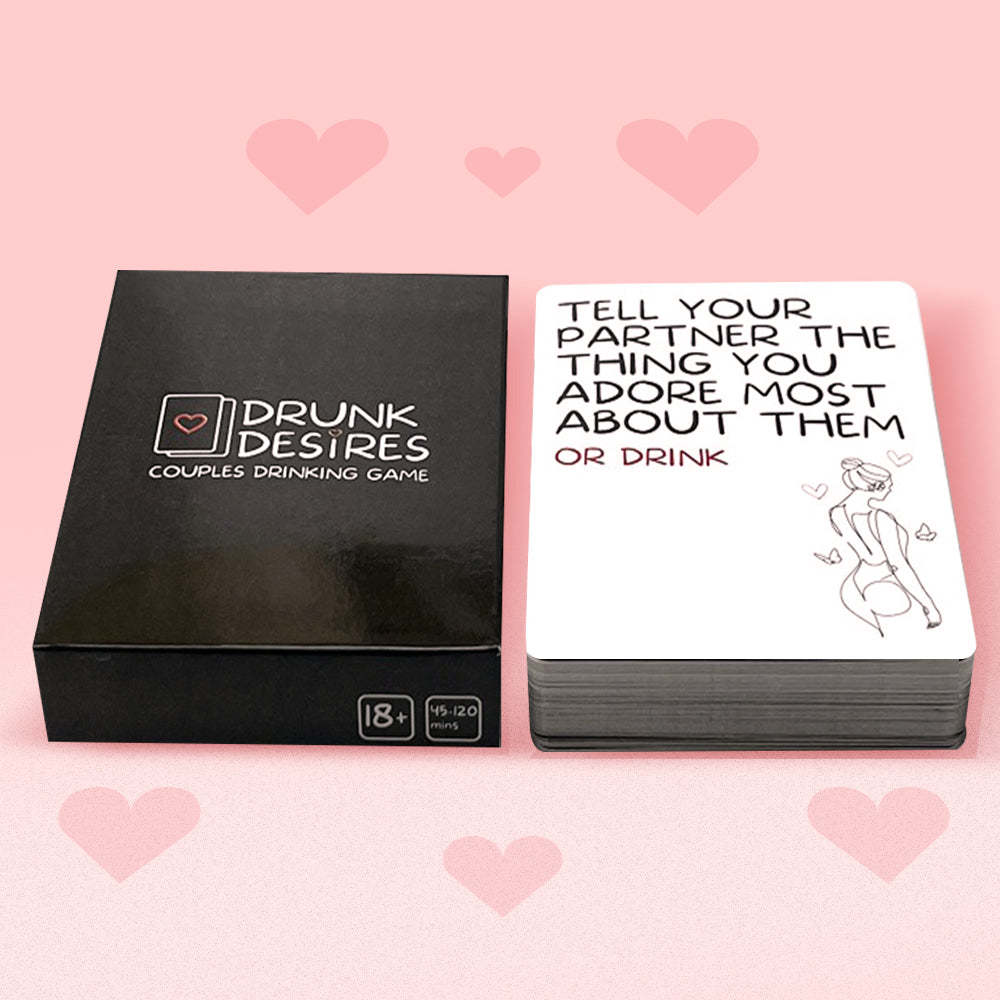 Drunk Desires Adult Couples Game Cards Date Night Cards Gift for Couple - MyFaceBoxerUK