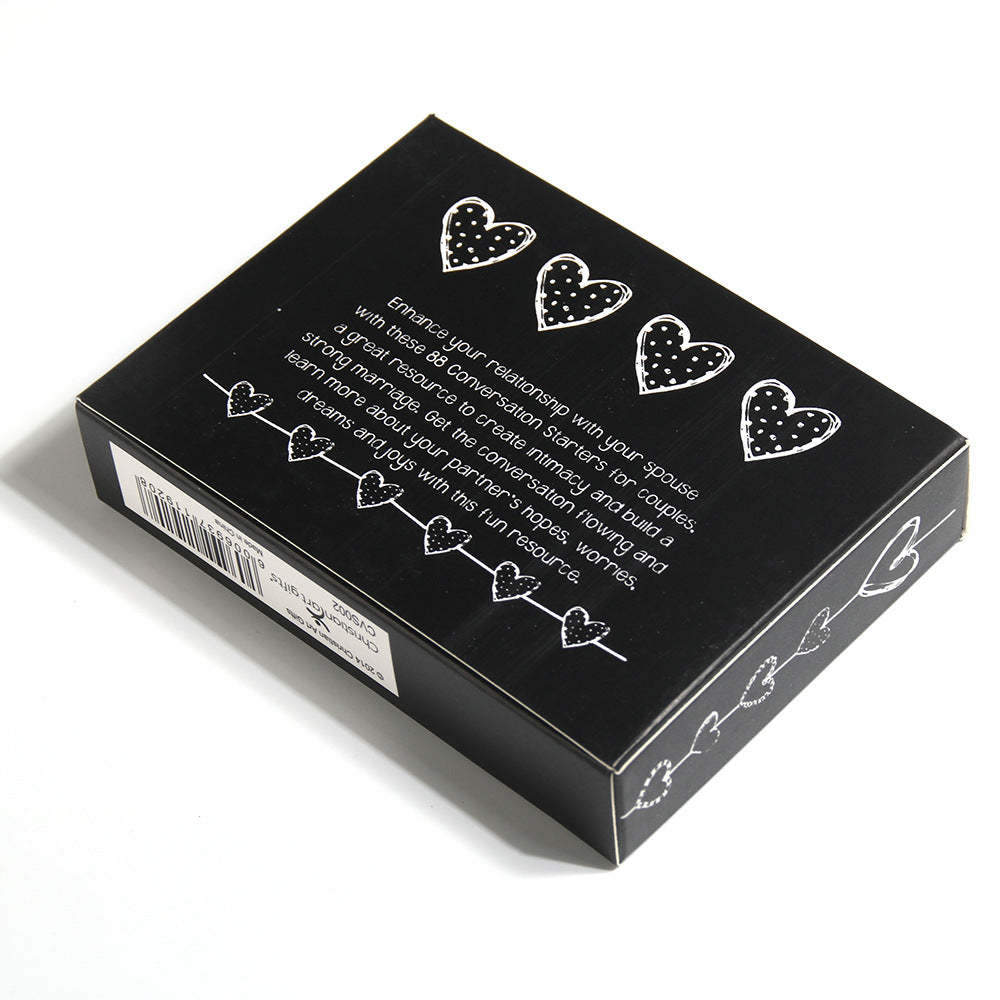 88 Great Conversation Starters Card Box for Husbands and Wives Romantic Card Game for Married Couples - MyFaceBoxerUK