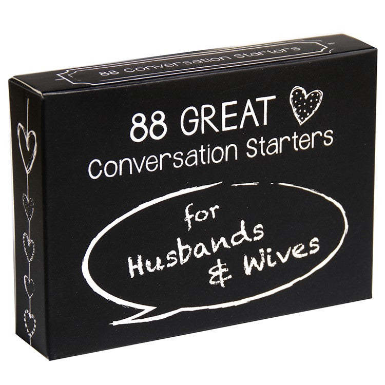 88 Great Conversation Starters Card Box for Husbands and Wives Romantic Card Game for Married Couples - MyFaceBoxerUK
