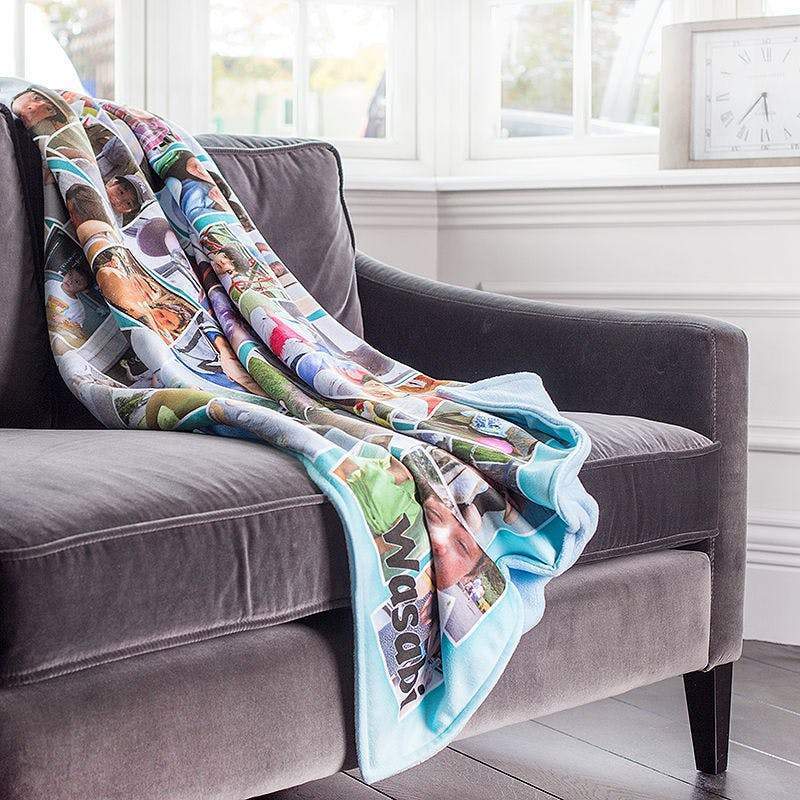 Family Love Custom Fleece Photo Blanket - For Mom - MyFaceBoxerUK