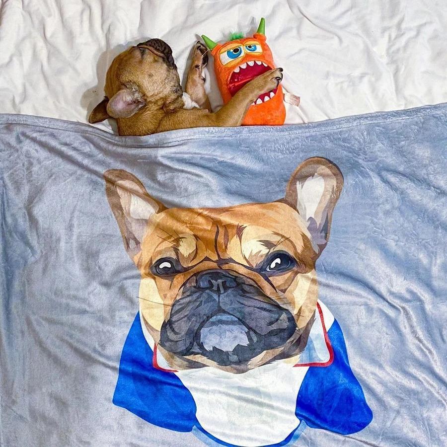 Custom Dog Blanket Pet Blanket Custom Pet Blanket - MyFaceBoxerUK