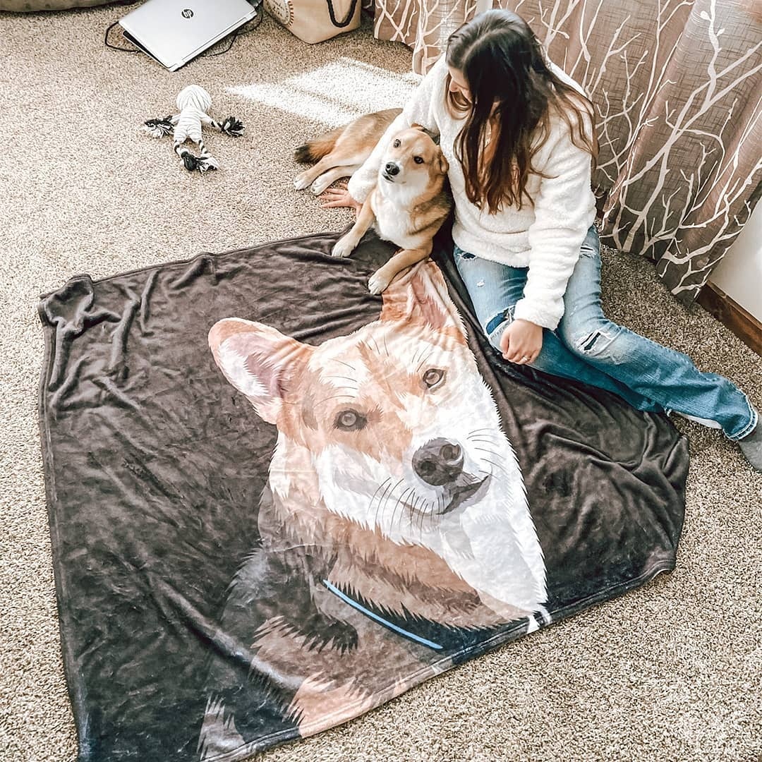 Custom Dog Blanket Pet Blanket Custom Pet Blanket - MyFaceBoxerUK