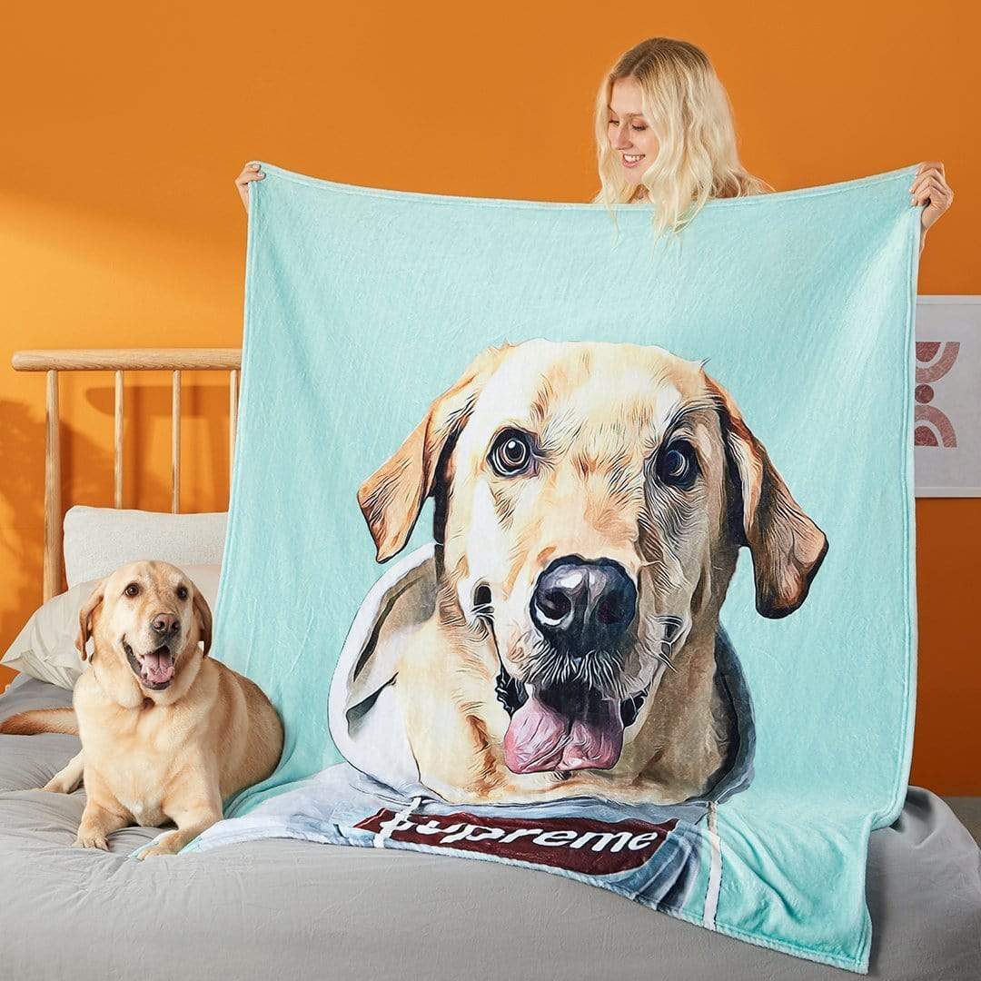 Custom Dog Blanket Pet Blanket Custom Pet Blanket - MyFaceBoxerUK