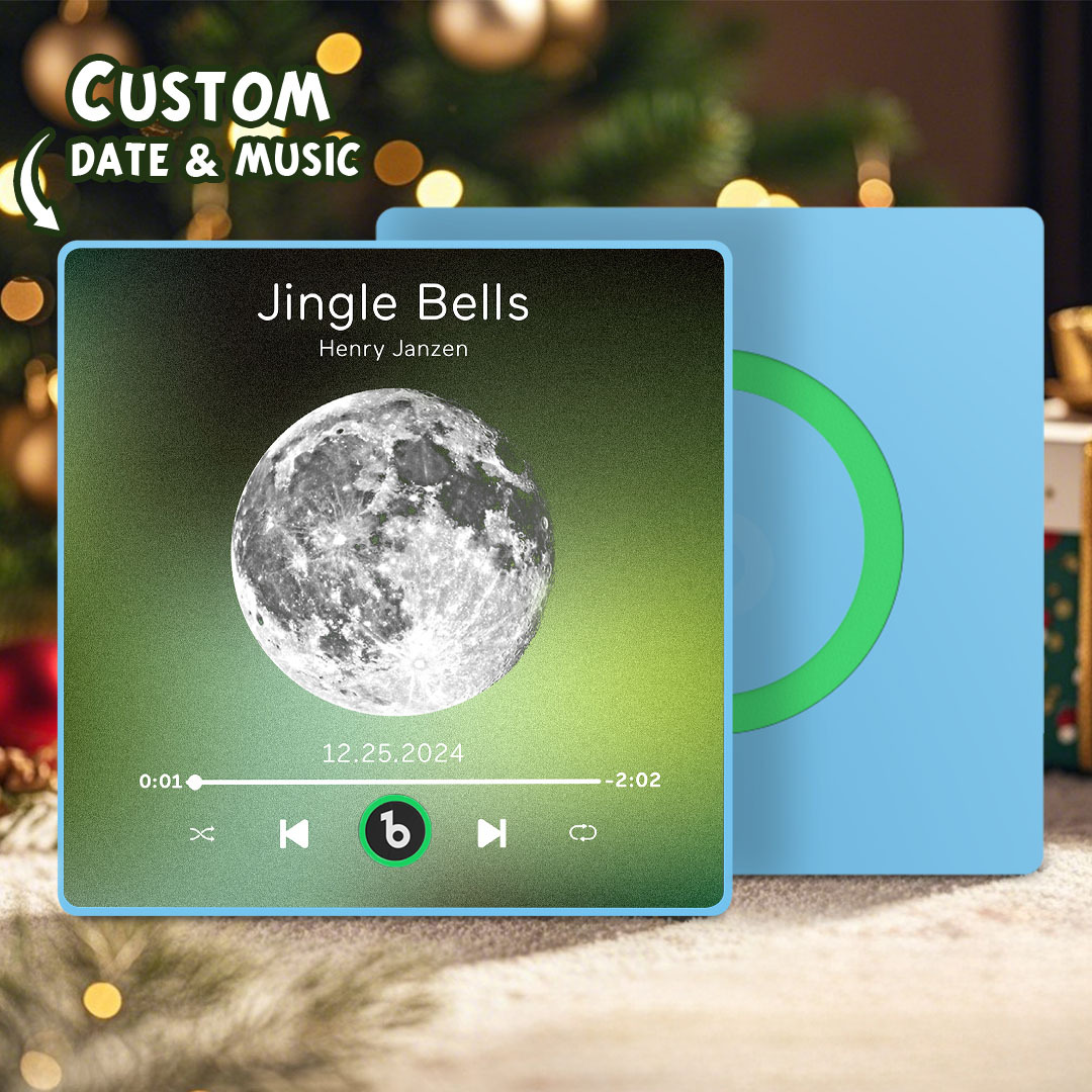 Personalized Music Fridge Magnet Colorful Frame Album Fridge Magnet Can Play Songs Gift for Pet Lover	 - MyFaceBoxerUK