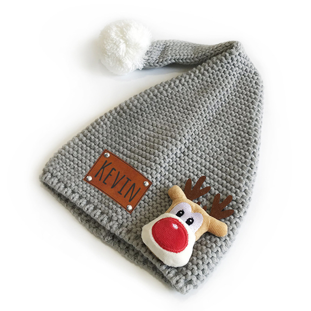 Personalized Name Knitted Winter Christmas Hat ForKids