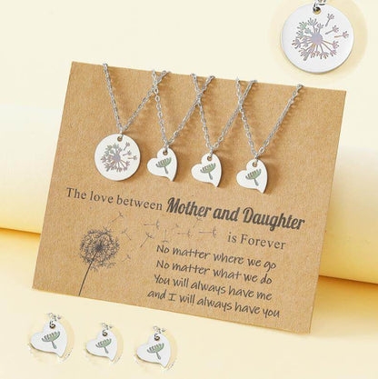 Dandelion Mother-Daughter Matching Necklaces