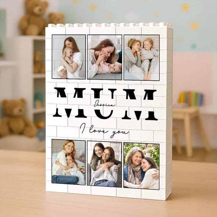 Personalised Photo Upload Building Brick Blocks for Mum | Custom Building Block Keepsake | Mother’s Day Gift