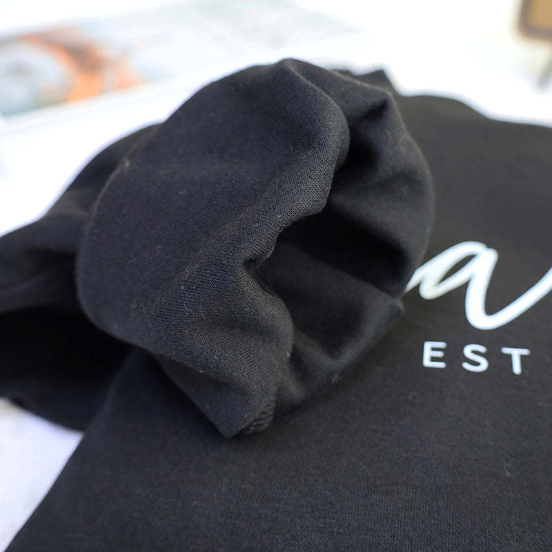 Custom Mama Embroidered Sweatshirt With Date And Children Name On Sleeve - MyFaceBoxerUK