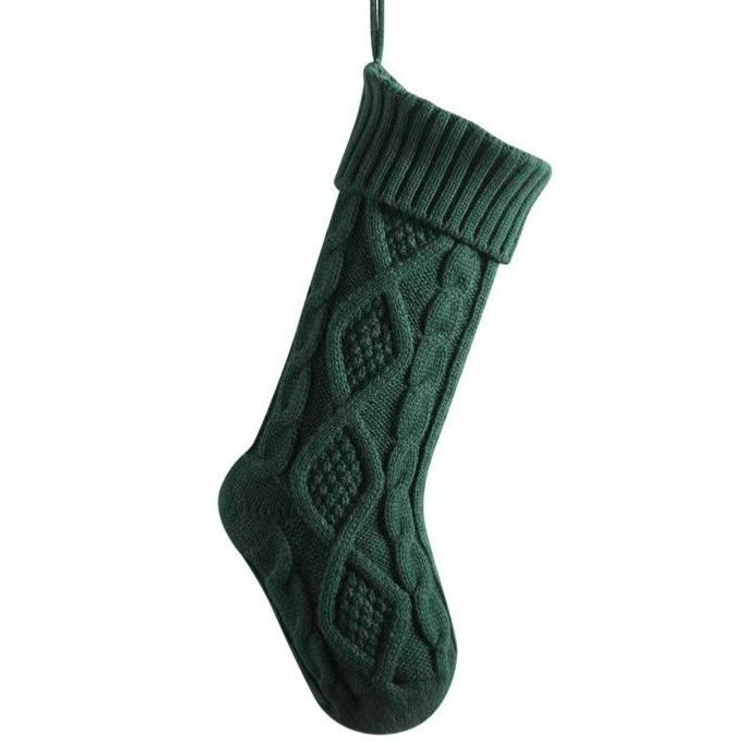 Custom Christmas Chunky Yarn Name Stocking – Personalized Holiday Knit Stocking