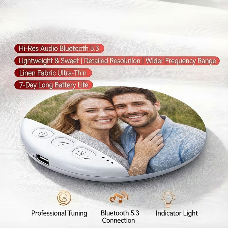 2026 New Sleep Pillow Speaker, Bluetooth Pillow Speaker Custom Birth Flower Ultra-Thin Stereo Bass with Timer and White Noise Sleep Aid Function, Sleep Headphones for Adult - MyPhotoSocks