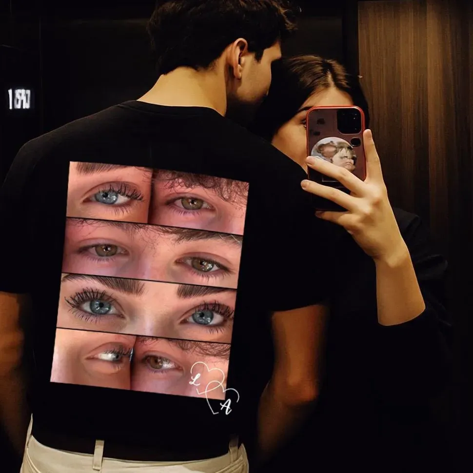 Custom Photo T-shirt Personalized Eyes Shirt for Couple
