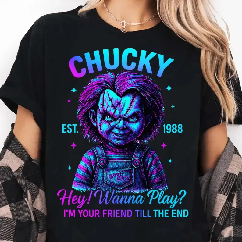 Halloween Neon Horror Characters T-Shirt / Sweatshirt / Hoodie - MyfaceboxerUK