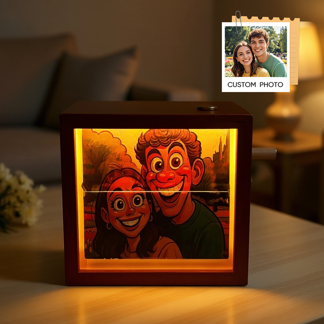 Custom Photo Flipbook Frame Animation Machine Cartoon Style Mechanical Hand-cranked Flipbook Box