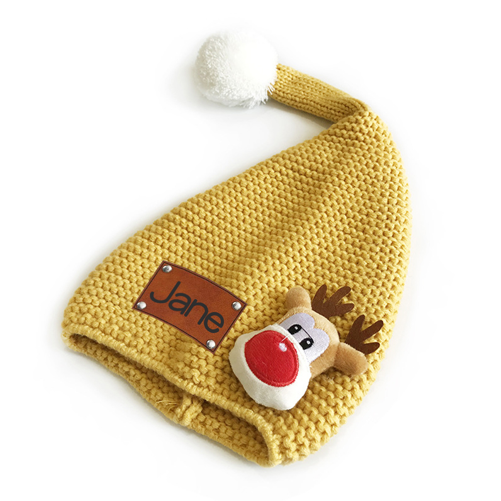 Personalized Name Knitted Winter Christmas Hat ForKids