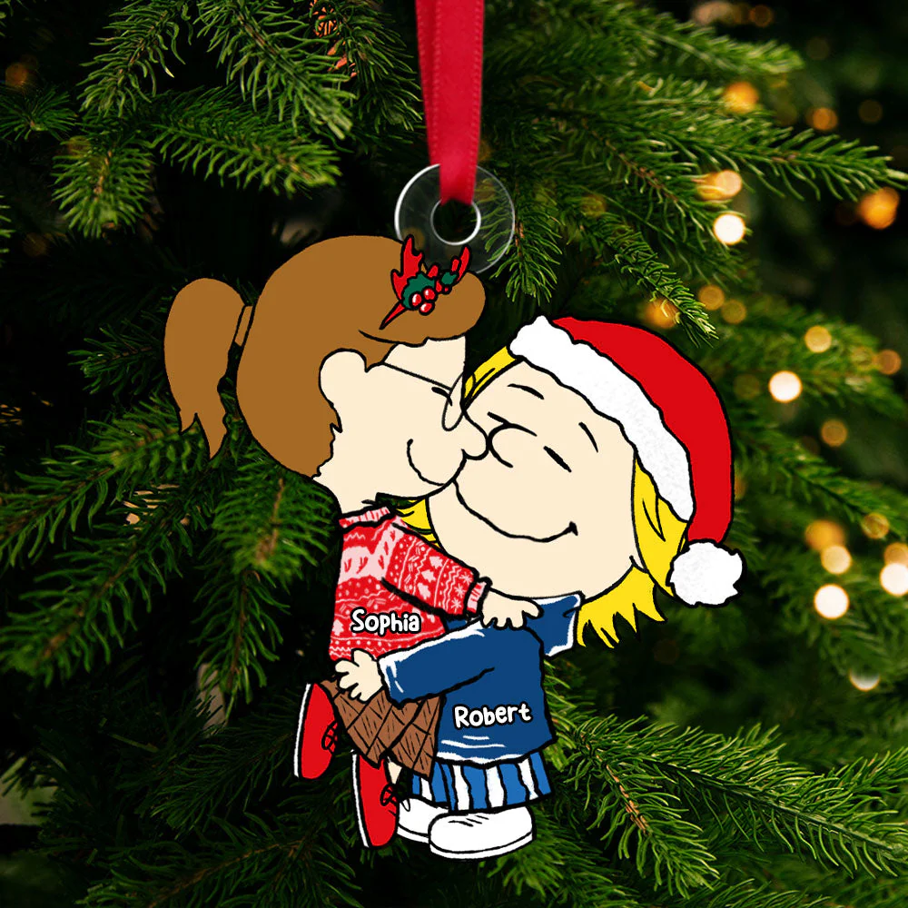 Custom Cartoon Couple Ornament | Personalized Christmas Gift | Valentine's Day Gifts - MyfaceboxerUK