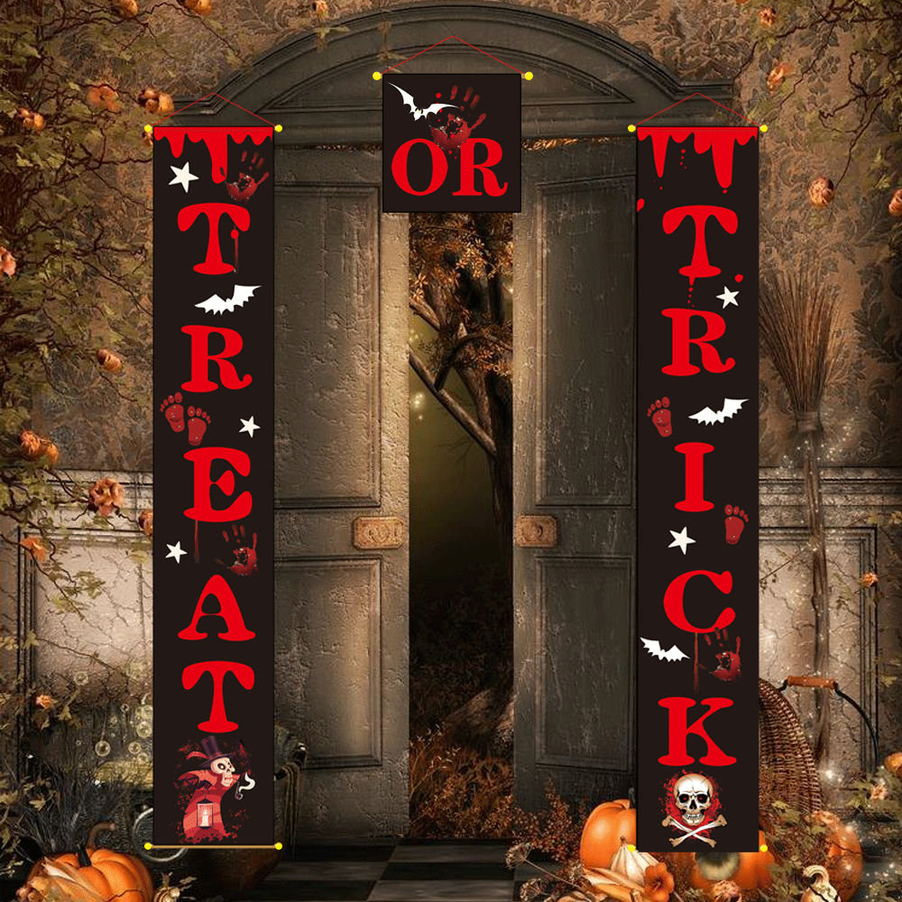 Halloween Banner Set ,for Indoor Outdoor Decor Halloween Welcome Signs Halloween Decorations - MyFaceBoxer