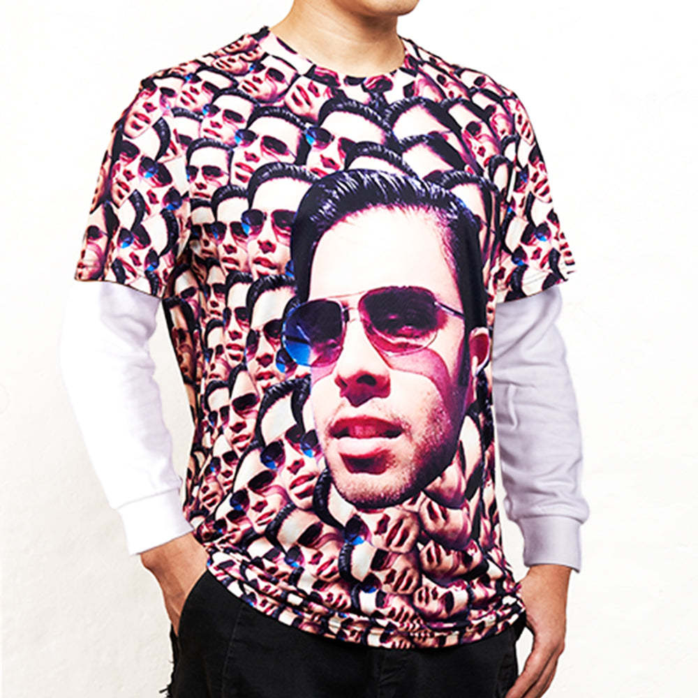 Custom Shirt Personalized All Over Print Faces Mash T-shirt - MyFaceBoxer