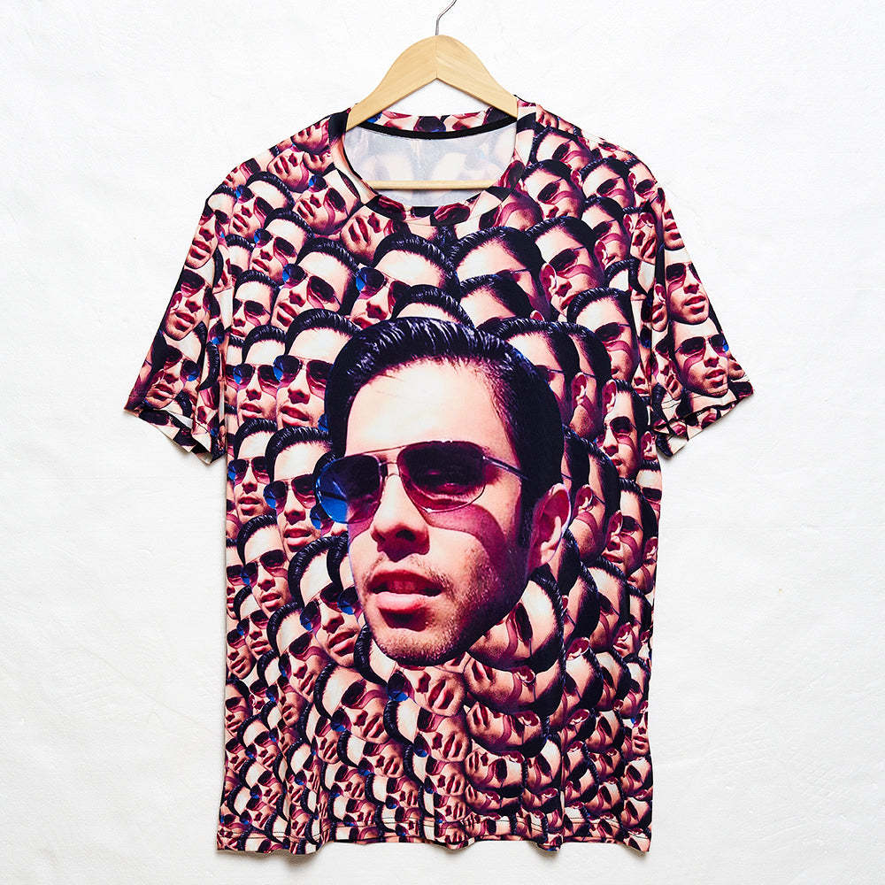 Custom Shirt Personalized All Over Print Faces Mash T-shirt - MyFaceBoxer