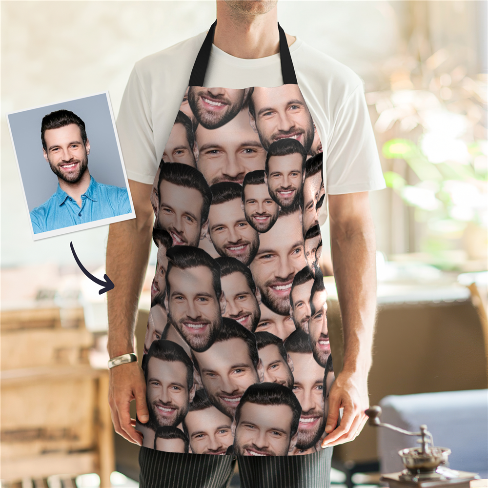Custom Mash Men's Face On Custom Apron - MyFaceBoxer