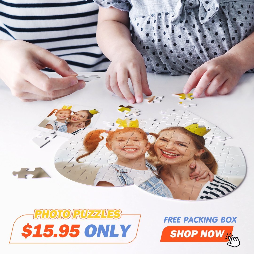 Custom Heart Shaped Family Photo Puzzle - MyFaceBoxer
