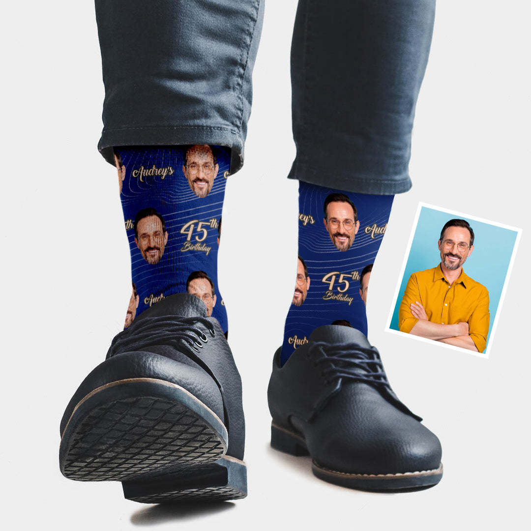 Face On Crew Socks, Custom Birthday Crew Socks Gifts - MyFaceBoxer