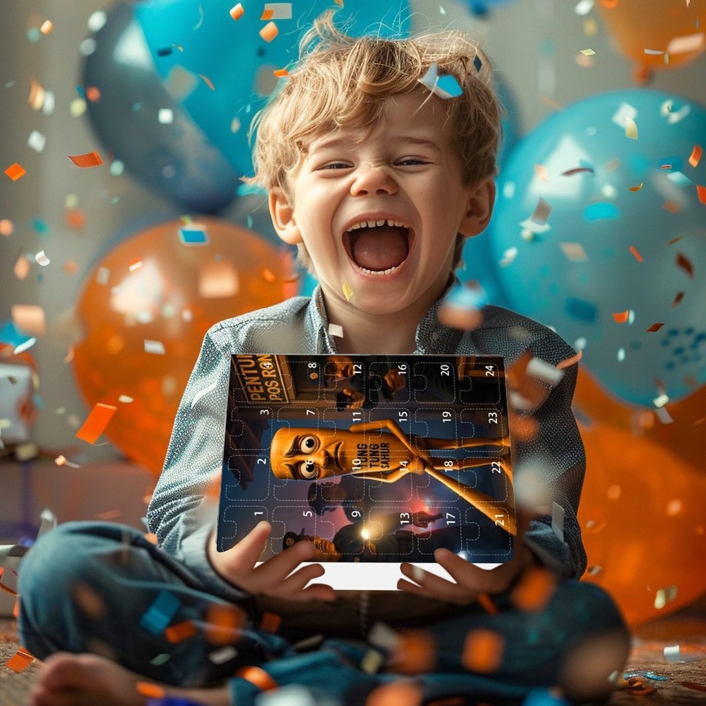 Tung Tung Tung Sahur Advent Calendar 2D Acrylic Ornaments 24 Days of Italian Brainrot Pendant Advent Calendar,Unique 24 Days of Surprises Gift Box,Fun & Creative Advent Calendar Ornament Decor Sets