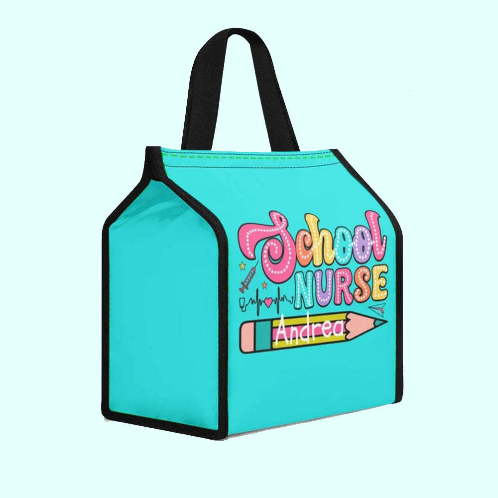 Personalized Waterproof Lunch Bag for School Nurses - MyFaceBoxer