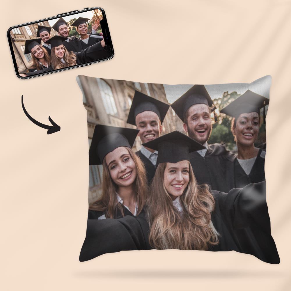 Custom Graduation Photo Throw Pillow Case - MyFaceBoxer