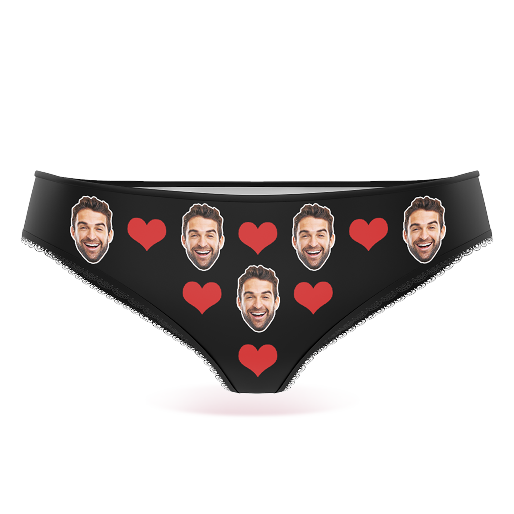Couple Women's Custom Face Heart Panties Wedding Gift