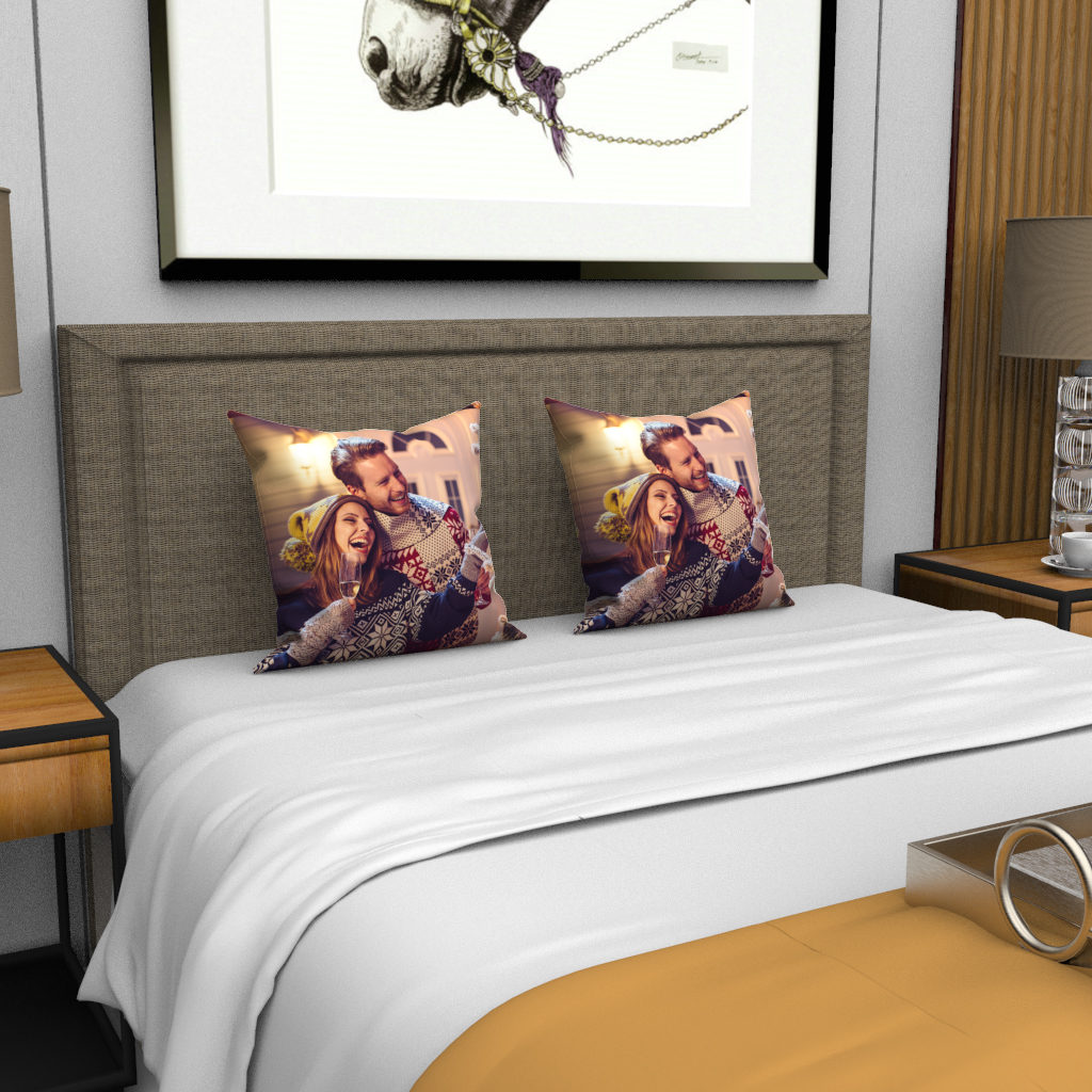 Custom Photo Throw Pillow Case - Sweet Memory - MyFaceBoxer